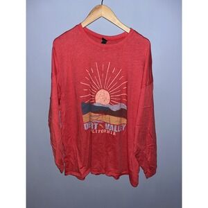 Wild Fable Mens Red Desert Valley‎ California Long Sleeve Graphic Tee Size L